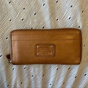 RePosh Fossil Zip Wallet with Removable Checkbook Insert
